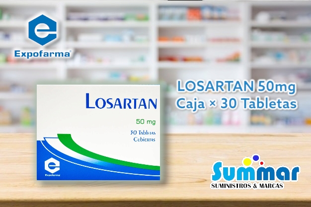 Losartan 50mg Caja x 30 Tabletas EXPOFARMA