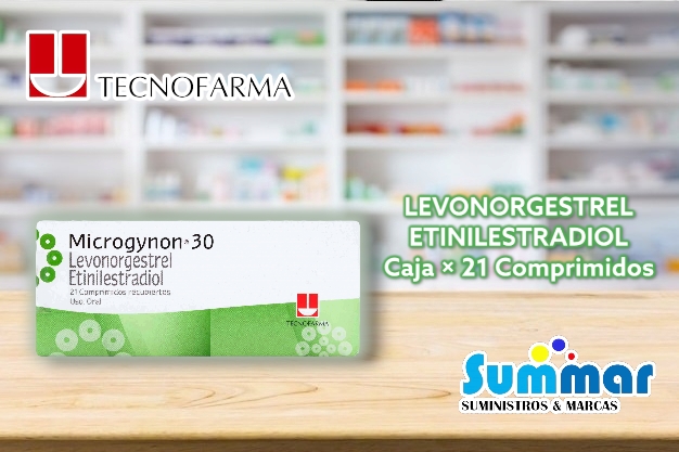 Microgynon 30 Caja x 21 Comprimidos (Levonorgestrel Etinilestradiol) TECNOFARMA