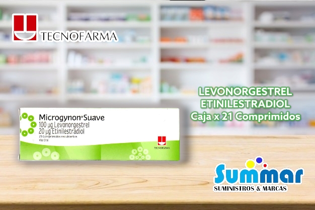 Microgynon Suave Caja x 21 Comprimidos (Levonorgestrel Etinilestradiol) TECNOFARMA