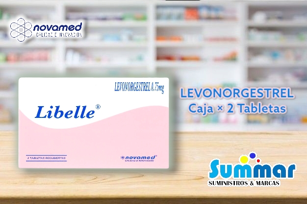 Libelle 0.75mg Caja x 2 Tabletas (Levonorgestrel) NOVAMED