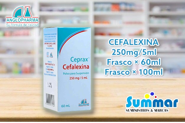 Ceprax 250mg/5ml Frasco x 60ml (Cefalexina) ANGLOPHARMA