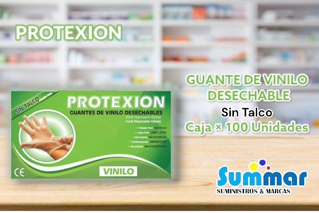 Guantes de Vinilo Talla M Caja x 100 Unidades PROTEX