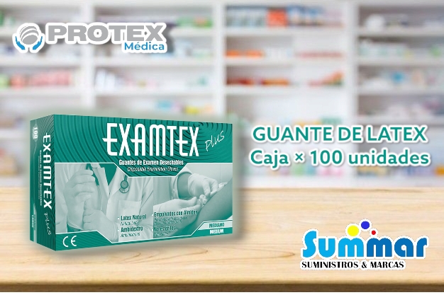 Guantes Examen Plus Talla M Caja x 100 Unidades PROTEX