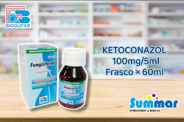 Fungisterol 100mg/5ml Frasco x 60ml (Ketoconazol) BIOQUIFAR