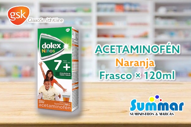 Dolex Niños 7+ Frasco x 120ml (Acetaminofén) GSK