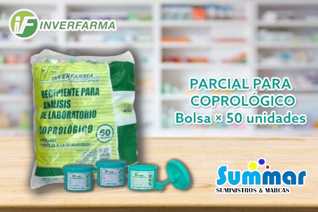 Recipiente Para Coprológico Bolsa x 50 Unidades INVERFARMA