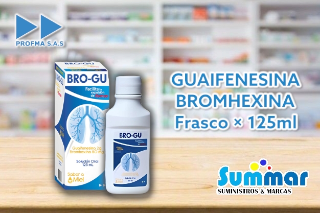 Bro-Gu Sabor a Miel Frasco x 125ml (Guaifenesina Bromhexina) PROFMA