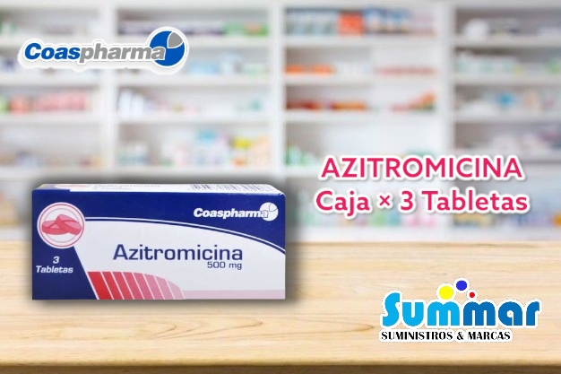 Azitromicina 500mg Caja x 3 Tabletas COASPHARMA