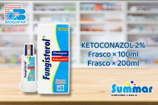 Fungisterol 2% Shampoo Frasco x 200ml (Ketoconazol) BIOQUIFAR