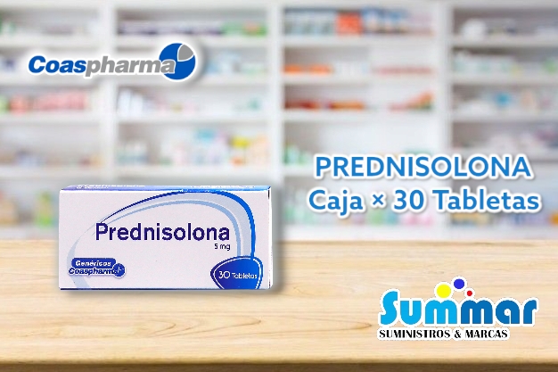 Prednisolona 5mg Caja x 30 Tabletas COASPHARMA