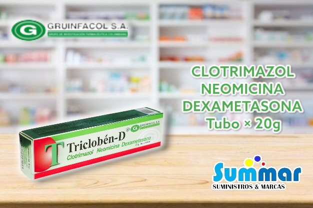 Tricloben-D Tubo x 20g (Clotrimazol Neomicina Dexametasona) GRUINFACOL