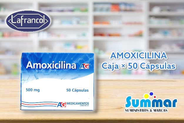 Amoxicilina 500mg Caja x 50 Cápsulas AG