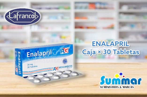 Enalapril 20mg Caja x 30 Tabletas AG