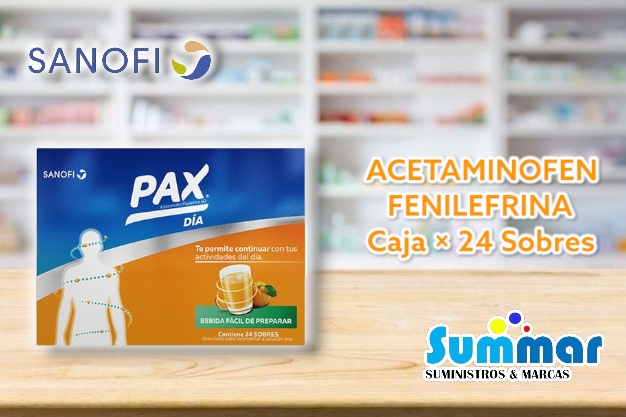 Pax Día Naranja Caja x 24 Sobres (Acetaminofén Fenilefrina HCI) SANOFI