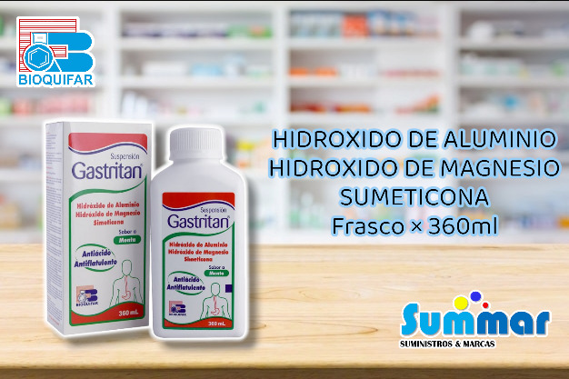 Gastritan Frasco x 360ml (Hidróxido de Aluminio Hidróxido de Magnesio Simeticona) BIOQUIFAR