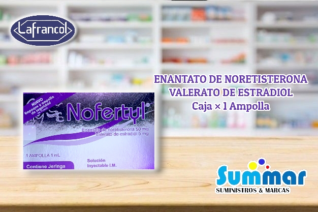 Nofertyl Solucion inyectable Caja x 1 Ampolla (Enantato de noretisterona Valerato de estradiol) LAFARNCOL