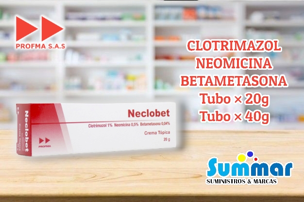 Neclobet Crema Tópica Tubo x 20g (Clotrimazol Neomicina Betametasona) PROFMA