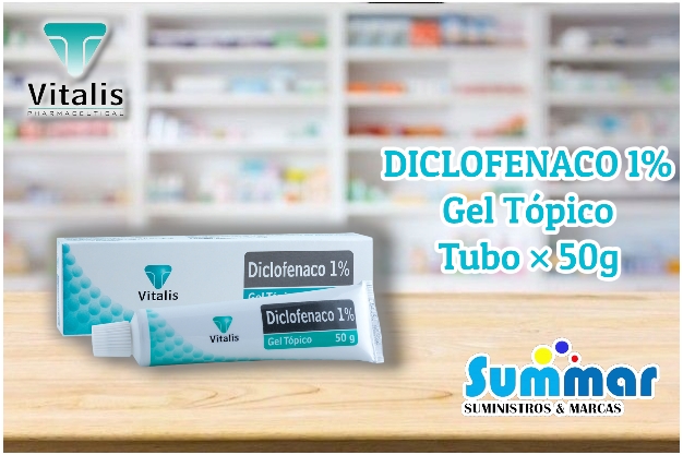 Diclofenaco 1% Gel Tópico Tubo x 50g VITALIS