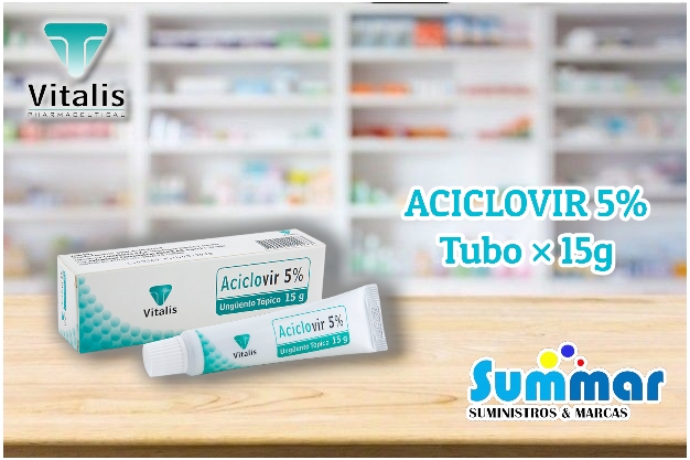 Aciclovir 5% Ungüento Tópico Tubo x 15g VITALIS