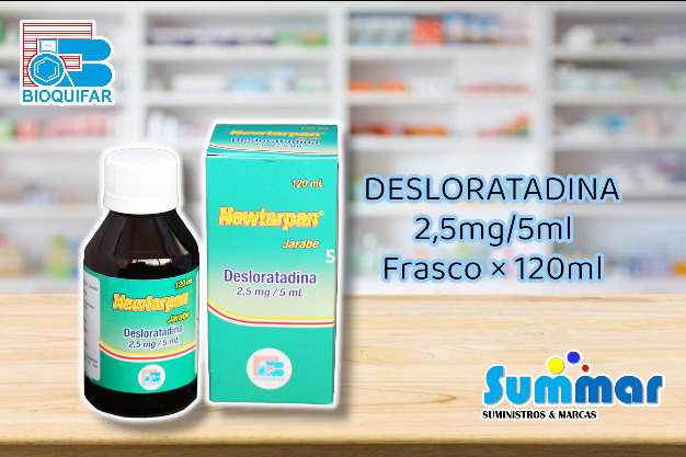 Newtarpan 2,5mg/5ml Frasco x 120ml (Desloratadina) BIOQUIFAR