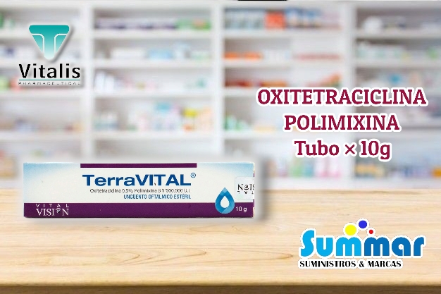 Terravital Ungüento Oftálmico Estéril Tubo x 10g (Oxietraciclina Polimixina B) VITAL VISION