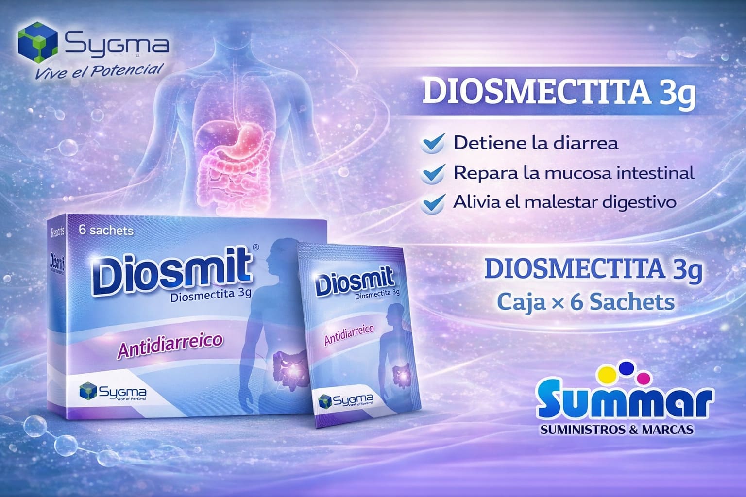 Diosmit 3g Caja x 6 Sachets SYGMA