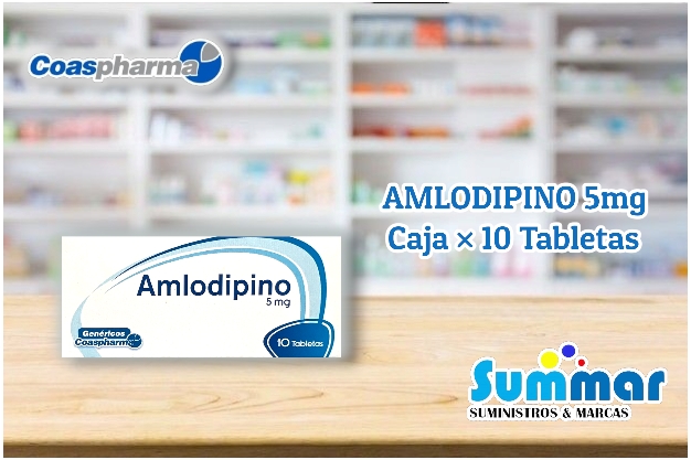 Amlodipino 5mg Caja x 10 Tabletas COASPHARMA