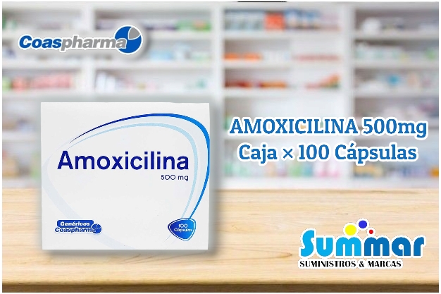 Amoxicilina 500mg Caja x 100 Cápsulas COASPHARMA