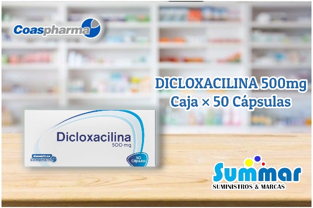 Dicloxacilina 500mg Caja x 50 Cápsulas COAPHARMA