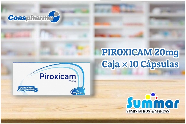 Piroxicam 20mg Caja x 10 Cápsulas COASPHARMA