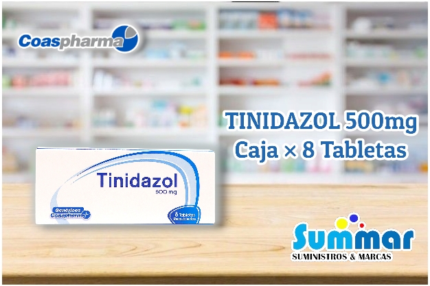 Tinidazol 500mg Caja x 8 Tabletas Recubiertas COASPHARMA