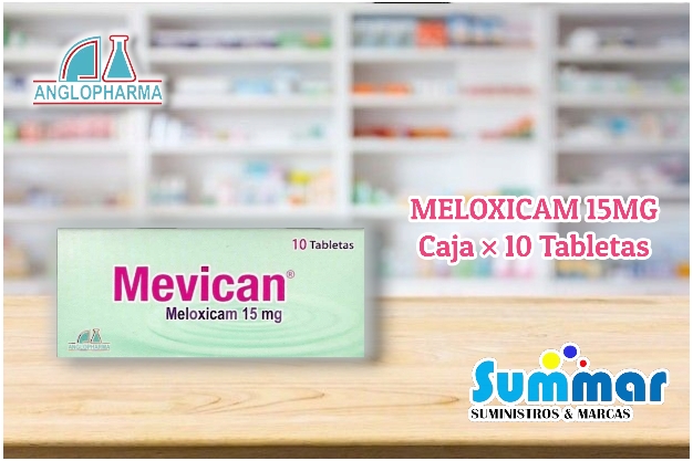 Mevican 15mg Caja x 10 Tabletas (Meloxicam) ANGLOPHARMA