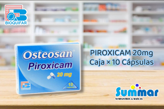 Osteosan 20mg Caja x 10 Cápsulas (Piroxicam) BIOQUIFAR