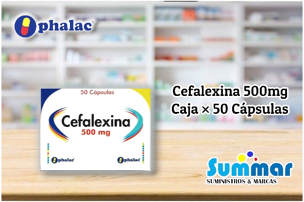 Cefalexina 500mg Caja x 50 Cápsulas OPHALAC