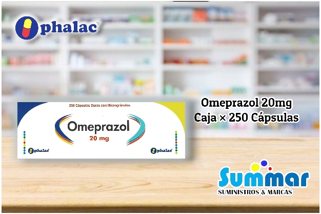 Omeprazol 20mg Caja x 250 Cápsulas Duras OPHALAC