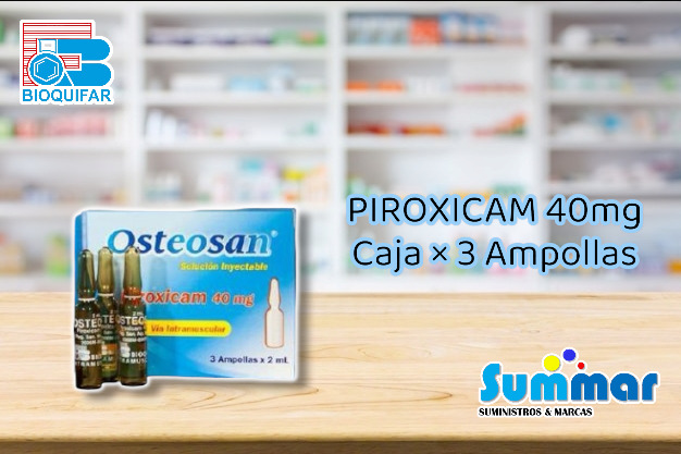 Osteosan 40mg Solución Inyectable Caja x 3 ampollas (Piroxicam) BIOQUIFAR