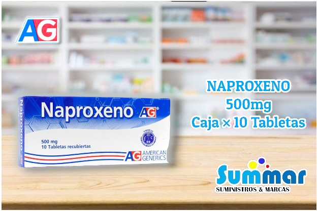 Naproxeno 500mg Caja x 10 Tabletas AG