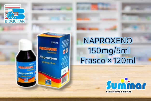 Perclusone 150mg/5ml Frasco x 120ml (Naproxeno) BIOQUIFAR