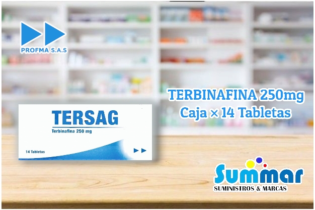 Tersag 250mg Caja x 14 Tabletas (Terbinafina) PROFMA