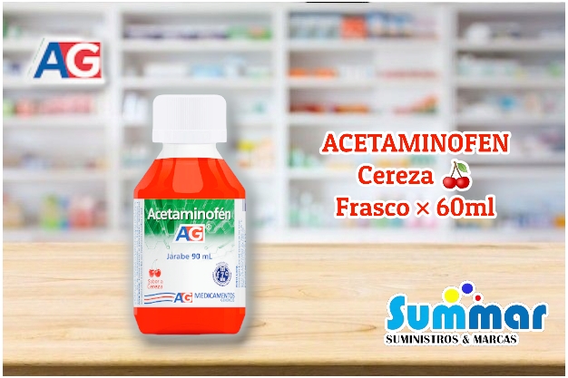 Acetaminofén Sabor a Cereza Frasco x 60ml AG