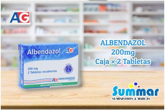 Albendazol 200mg Caja x 2 Tabletas recubierta AG