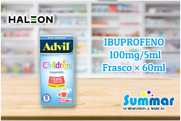 Advil Children 100mg/5mL Suspensión Oral Frasco x 60ml (Ibuprofeno) HALEON COLOMBIA