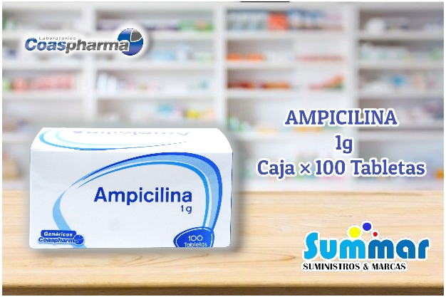 Ampicilina 1g Caja x 100 Tabletas COASPHARMA