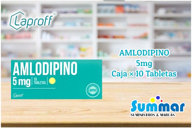 Amlodipino 5mg Caja x 10 Tabletas LAPROFF