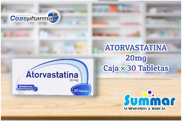 Atorvastatina 20mg Caja x 30 Tabletas COASPHARMA