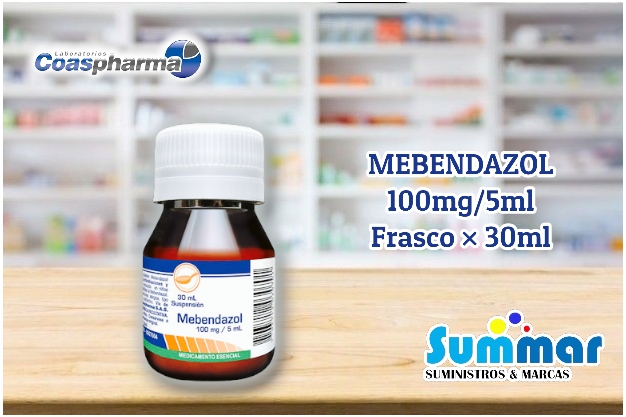 Mebendazol 100mg/5ml Suspension Frasco x 30ml COASPHARMA