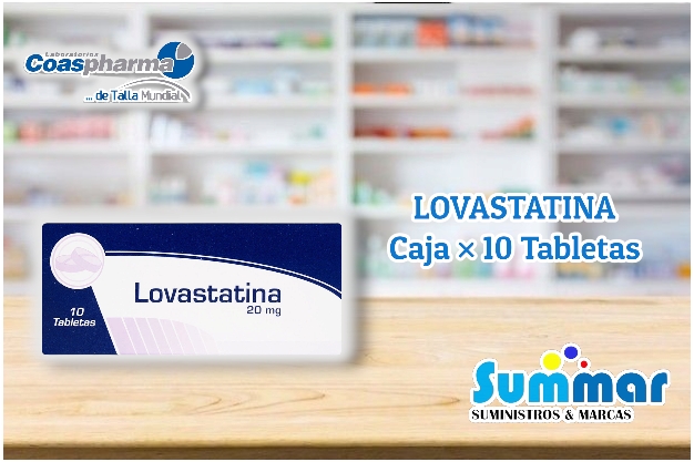 Lovastatina 20mg Caja x 10 Tabletas COASPHARMA