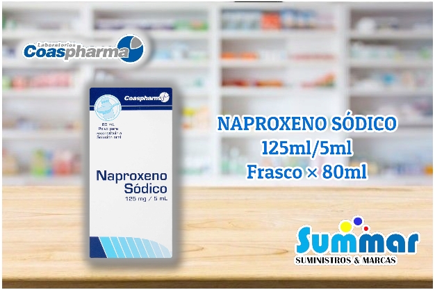 Naproxeno Sódico 125mg/5ml Frasco 80ml COASPHARMA