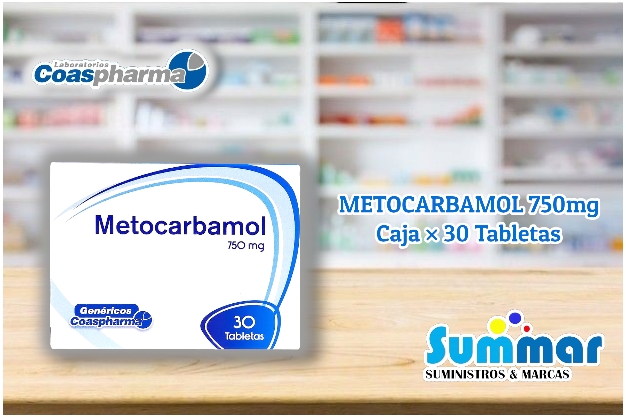 Metocarbamol 750mg Caja x 30 Tabletas COASPHARMA