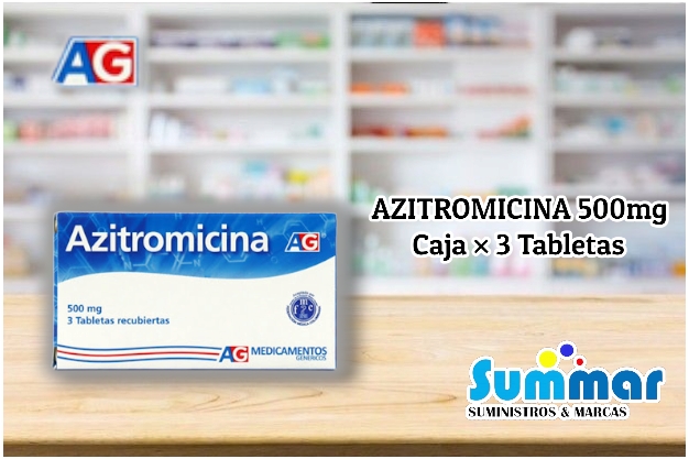 Azitromicina 500mg Caja x 3 Tabletas AG